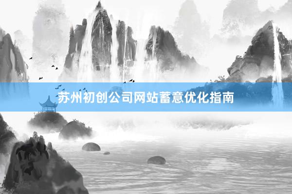 苏州初创公司网站蓄意优化指南